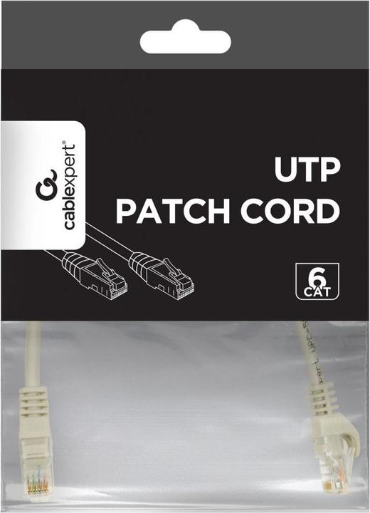 Produktbild Gembird PP6U-0.25M 0.25m Cat6 U/UTP (UTP) Weiss Netzwerkkabel (U/UTP, CAT6, 0.25 m)