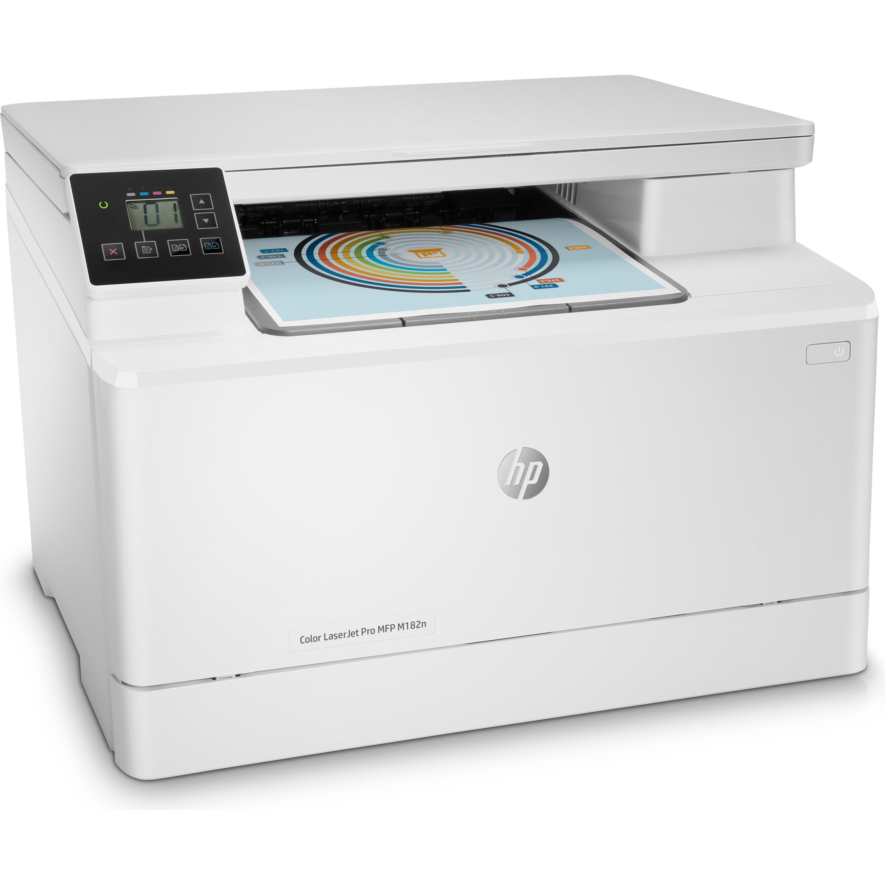 HP M182n Color LaserJet Pro (Laser, Farbe), Drucker, Weiss