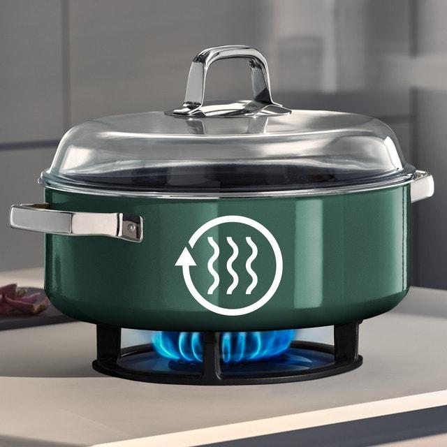 Produktbild WMF Fusiontec Mineral Pro, Schmortopf mit Deckel, 28 cm, Eucalyptus Haze (Bräter + Schmortopf, Edelstahl, Fusiontec, 28 x 20 cm)