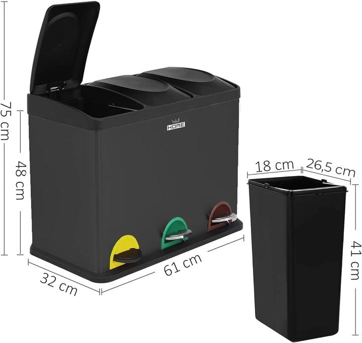 Produktbild Well Home Cestino per la Raccolta Differenziata (45 l)