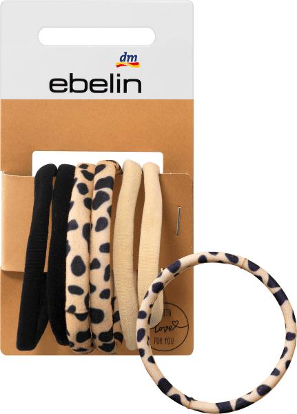 Image du produit dm ebelin Ebelin, bandeaux pour cheveux, look léopard, 6 pièces (Élastiques à cheveux)