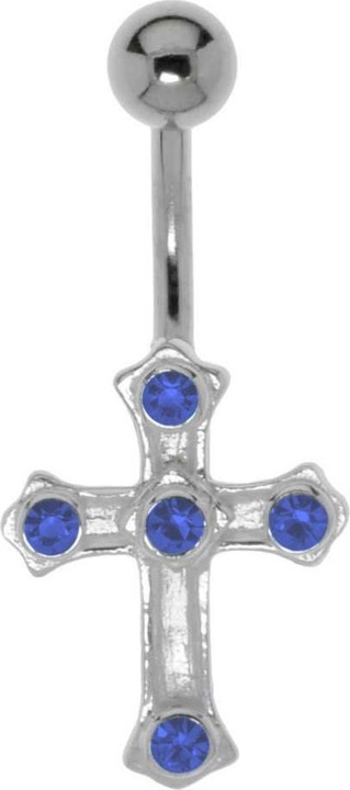 Produktbild Bijouteria Bauchpiercing (Chirurgenstahl 316L, Kristall, Silber 925)