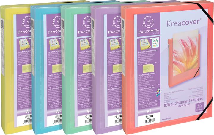 Bleu pastel, Jaune, Mauve, Rouge corail, Vert pastel