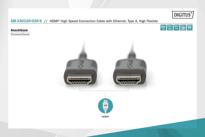 Produktbild Digitus HDMI (Typ A) — HDMI (Typ A) (2 m)