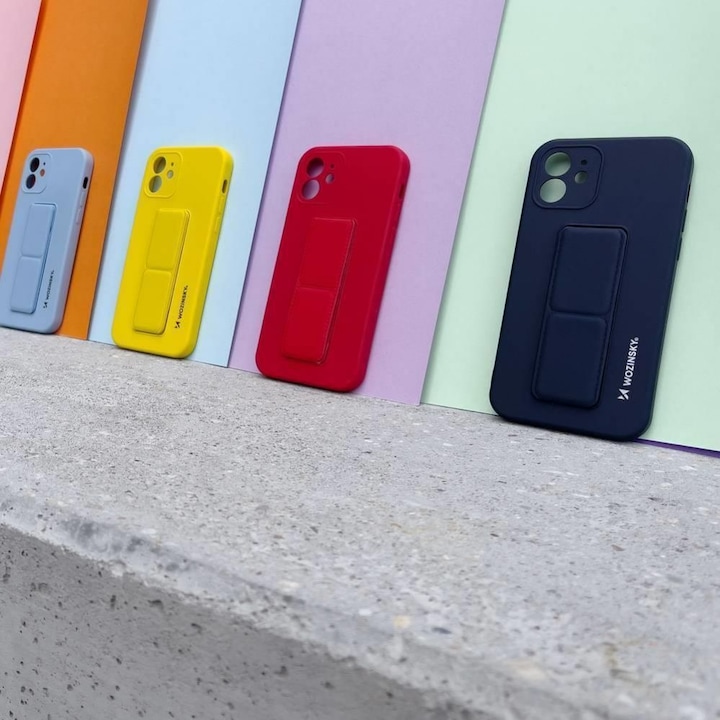 Produktbild Wozinsky Kickstand Case Silicone Stand Cover for Xiaomi Redmi Note 11S / Note 11 black (Xiaomi Redmi Note 11S, Xiaomi Redmi Note 11)
