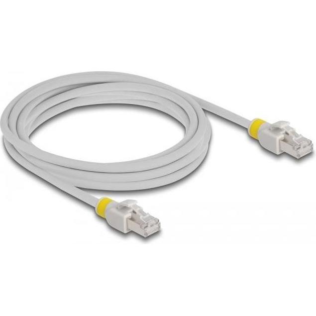 Delock Netzwerkkabel RJ45 Cat.6A S/FTP mit farbigen Clips 3 m (S/FTP, CAT6a, 3 m), Netzwerkkabel