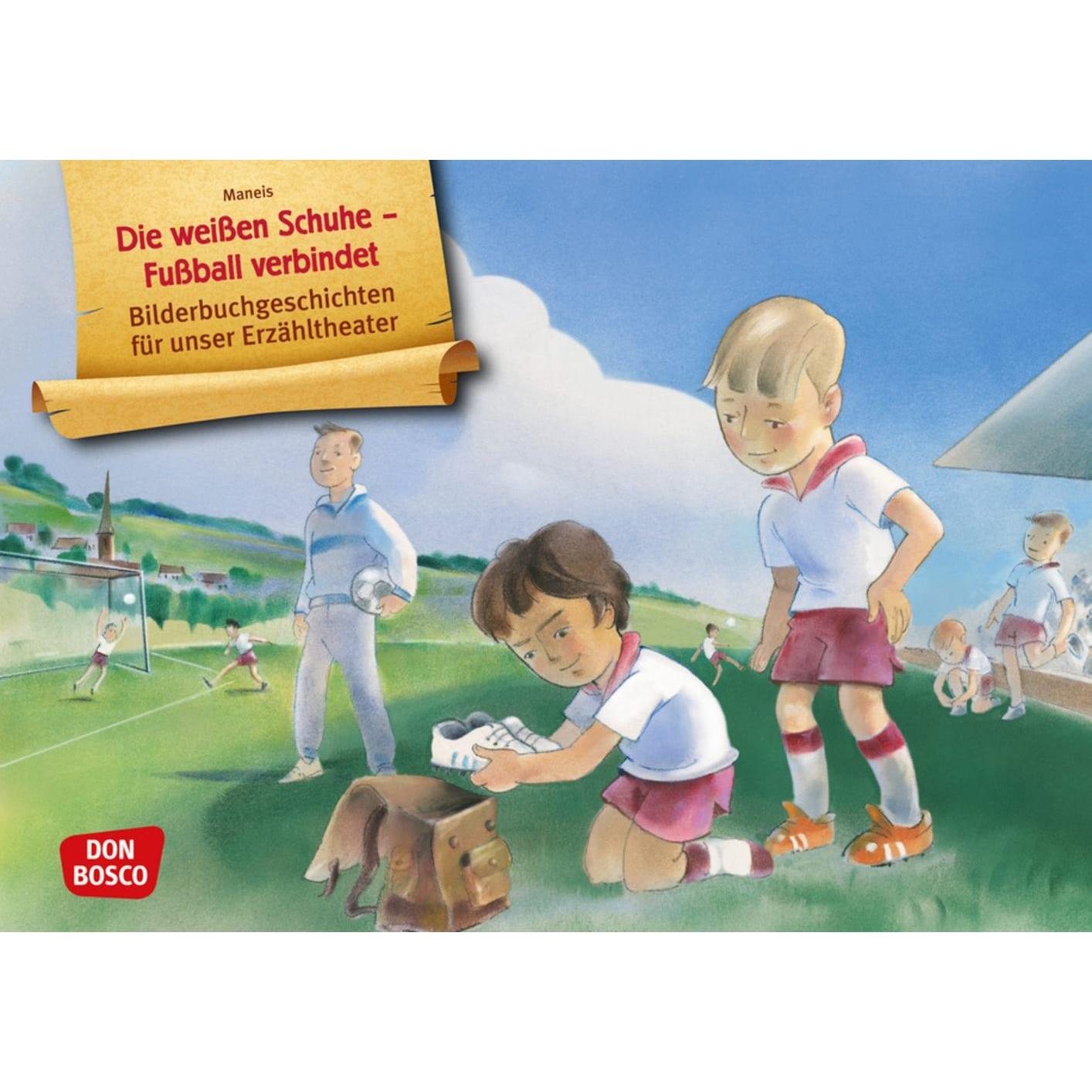 Thumbnail - Die weissen Schuhe - Fussball verbindet. Kamishibai Bildkartenset., Schulbücher von Maneis