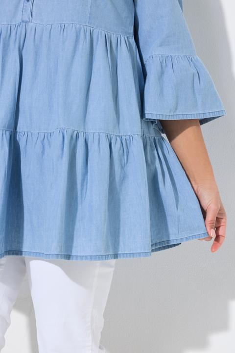 Immagine prodotto Angel of Style Bluse, A-Linie, softe Jeansoptik, Volants (46)