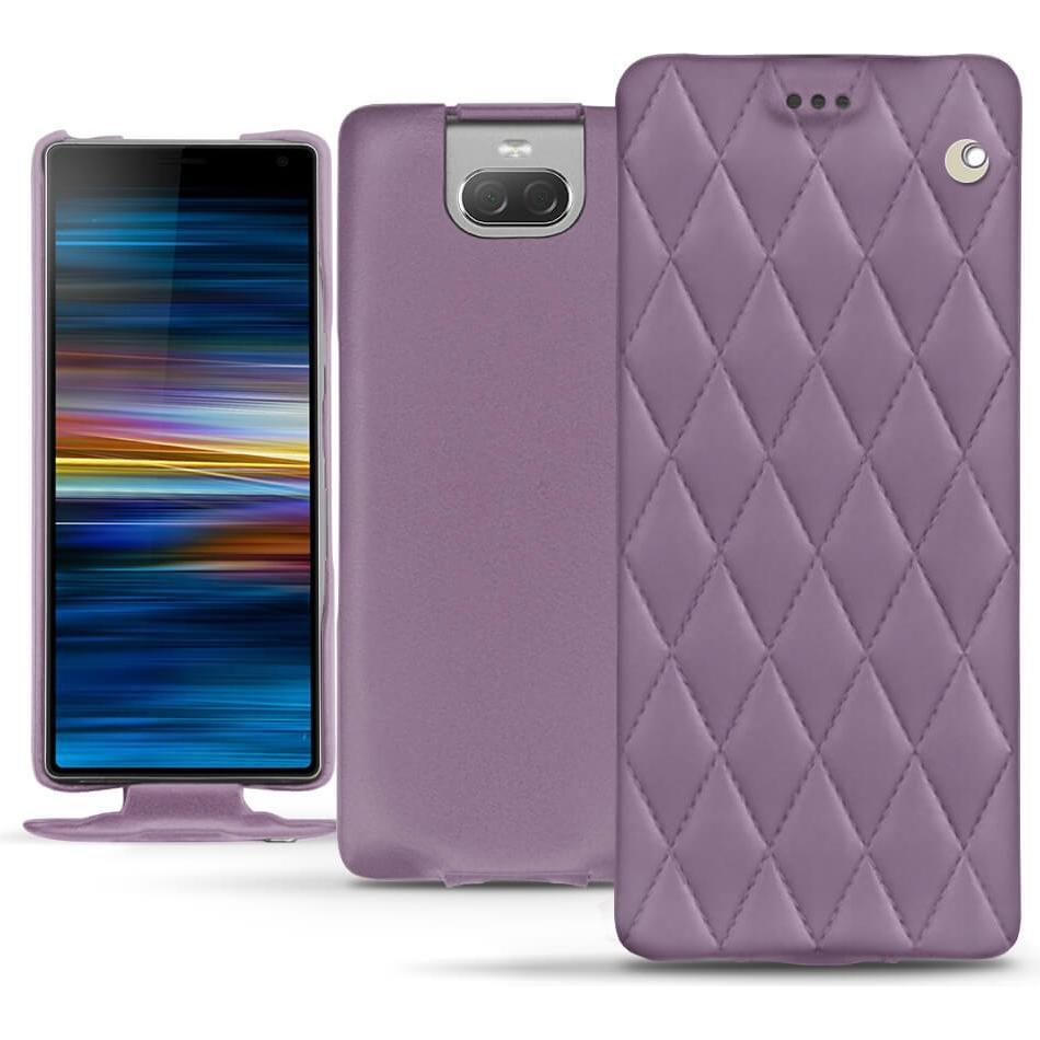 Noreve Lederschutzhülle vertikal (Sony Xperia 10), Smartphone Hülle, Violett