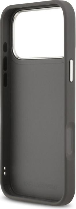 Immagine prodotto Karl Lagerfeld FW Grained Karl & Choupette Heads Pins & Logo case for iPhone 17 Pro Max grey (Apple iPhone 17 Pro Max)