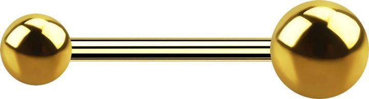Image du produit Star Piercing Micro Barbell plaqué or avec deux boules (Acier chirurgical 316L, sans laiton)