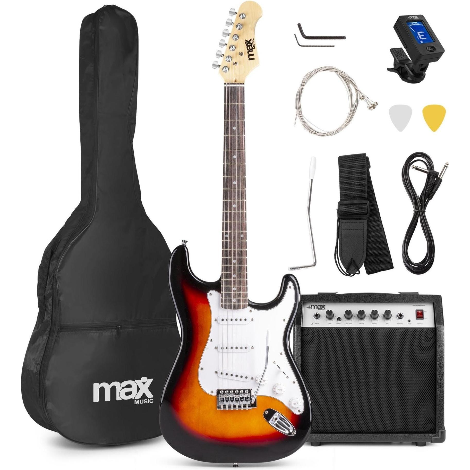 Max Music GigKit (Set di chitarre elettriche, Tiglio, Legno), Chitarra, Multicolore
