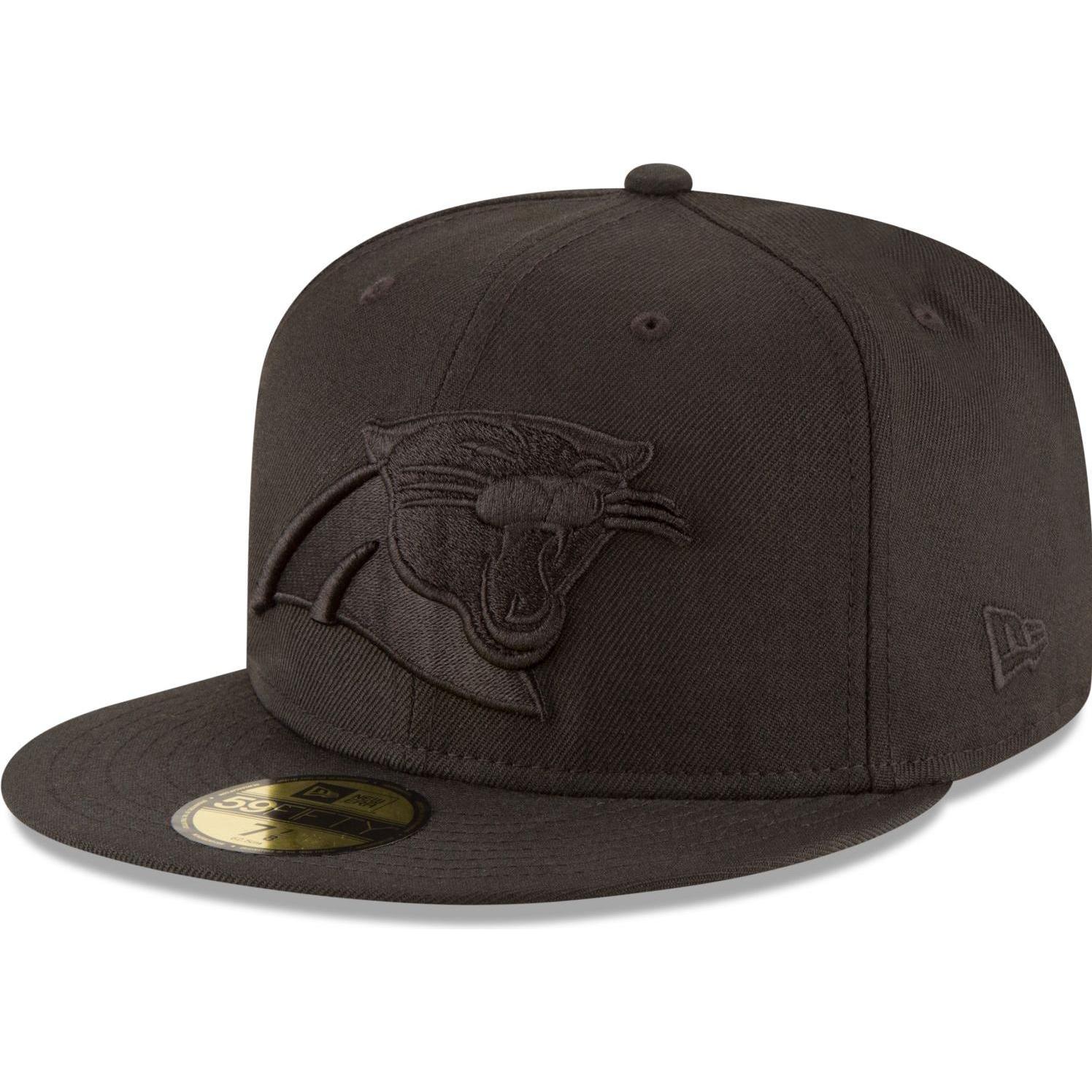 New Era, Herren, Cap, 59Fifty Cap - NFL BLACK Carolina Panthers - 8, Schwarz, (8)