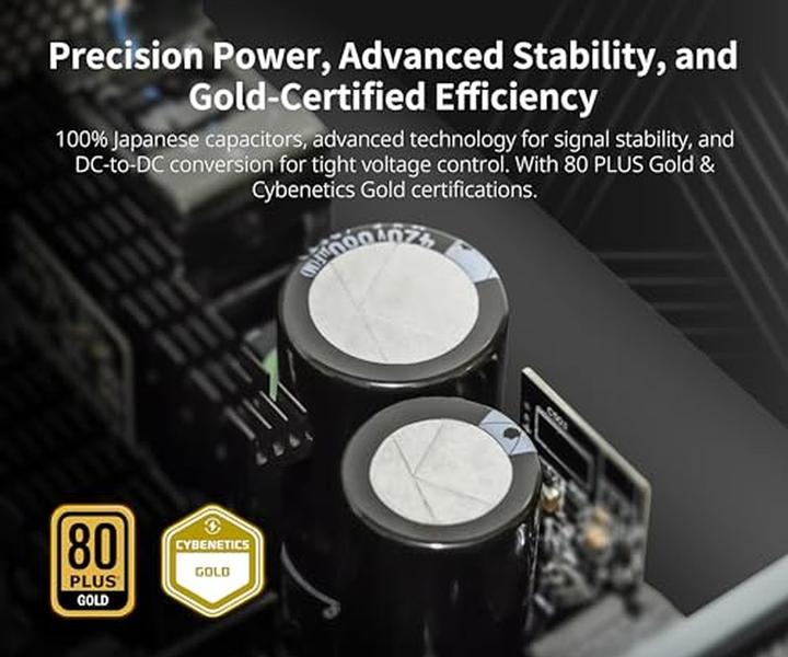 Produktbild Montech Titan 1200W - 80 PLUS & Cybenetics Gold, modular, PCIe 5.0 - 1200 Watt (1200 W)