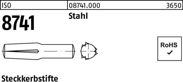 Produktbild Reyher Steckkerbstift ISO 8741 6 x 12 Stahl ISO 8741