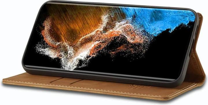 Actual product image Cover-Discount Galaxy S23 - Stand Flip Case Cover brown (Samsung Galaxy S23)