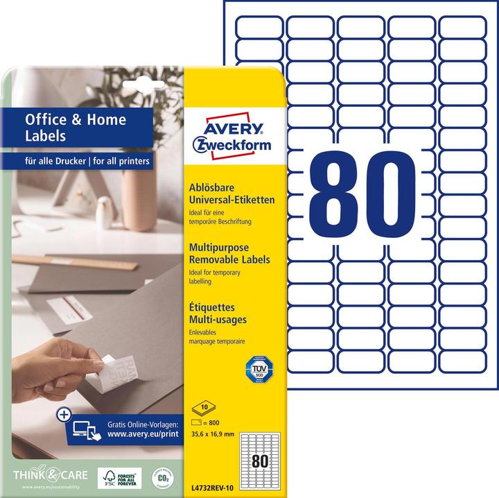 Image du produit Avery Etiquettes universelles