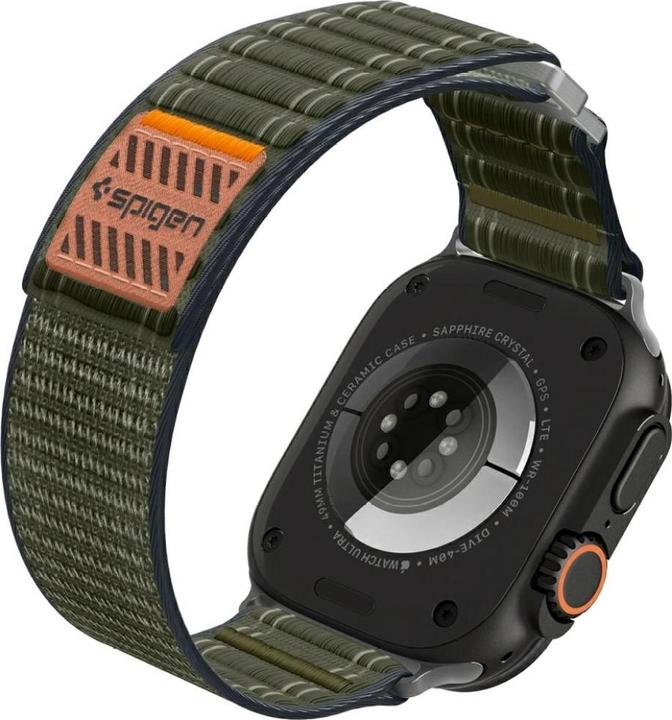 Actual product image Spigen WBF0 Apple Watch (44/45mm) / Watch 10/11 (46mm) / Ultra (49mm) Band Green (44 mm, 45 mm, 46 mm, 49 mm, Fabric, Nylon)