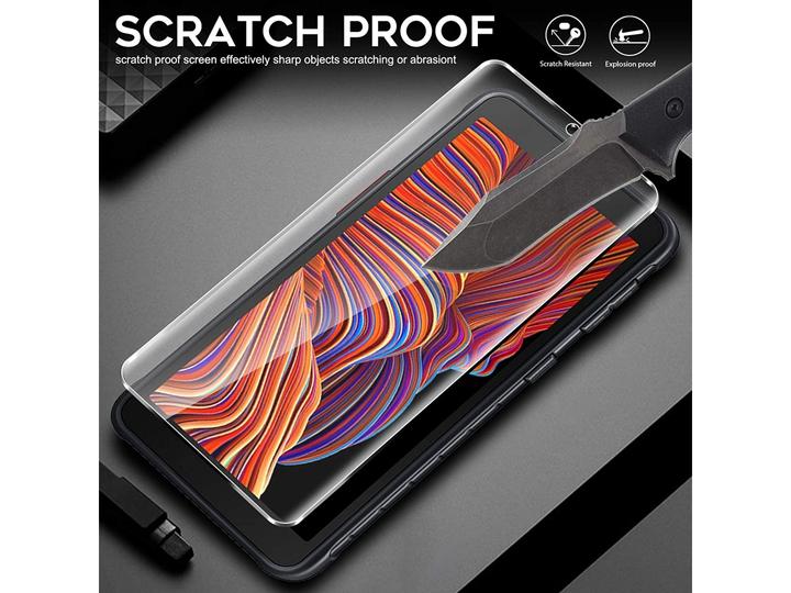 Actual product image Screenguard Samsung Galaxy XCover 5 bulletproof glass protective film Case Friendly Design (1 pcs., Samsung Galaxy Xcover 5)