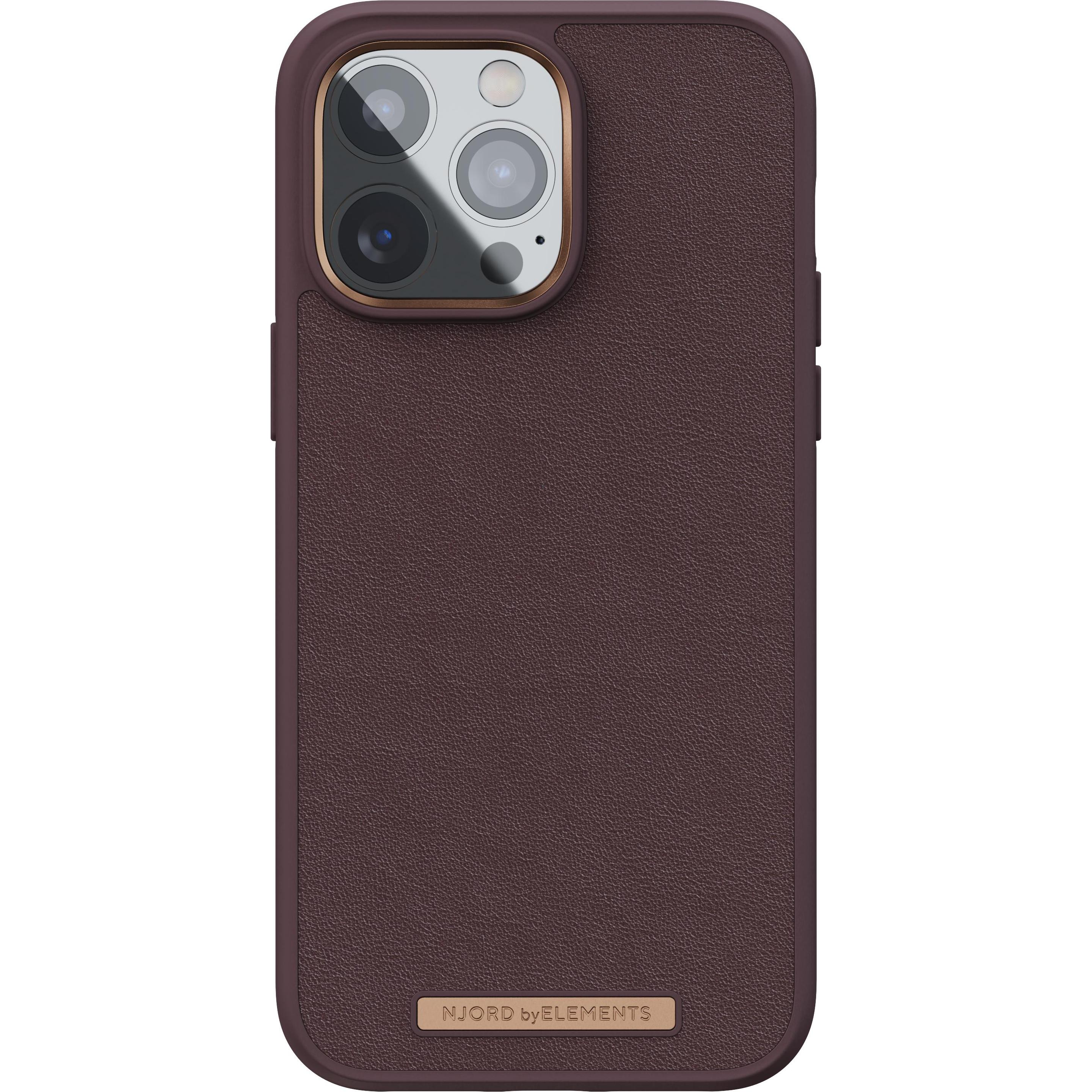 Thumbnail - Njord Genuine Leather Case Iphone 14 (Apple iPhone 14 Pro Max), Smartphone Hülle, Braun