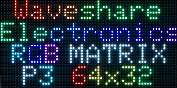Actual product image WaveShare RGB P3 Matrix Panel 64x32 HUB75
