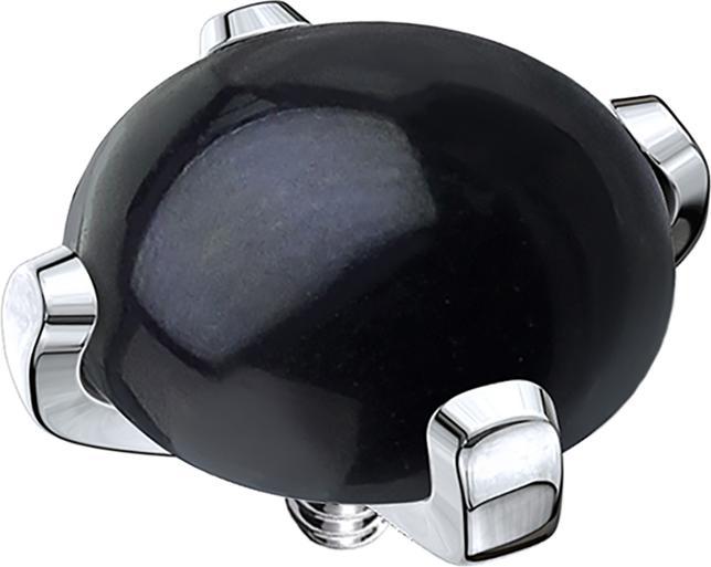 Immagine prodotto Star Piercing Cupola di ancoraggio dermico con pietra d'agata (senza ottone, Mnerale, Acciaio chirurgico 316L)