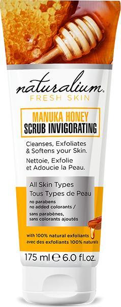 Actual product image Naturalium MANUKA HONEY scrub invigorating 175 ml (Facial cleansing wipes, 175 ml)