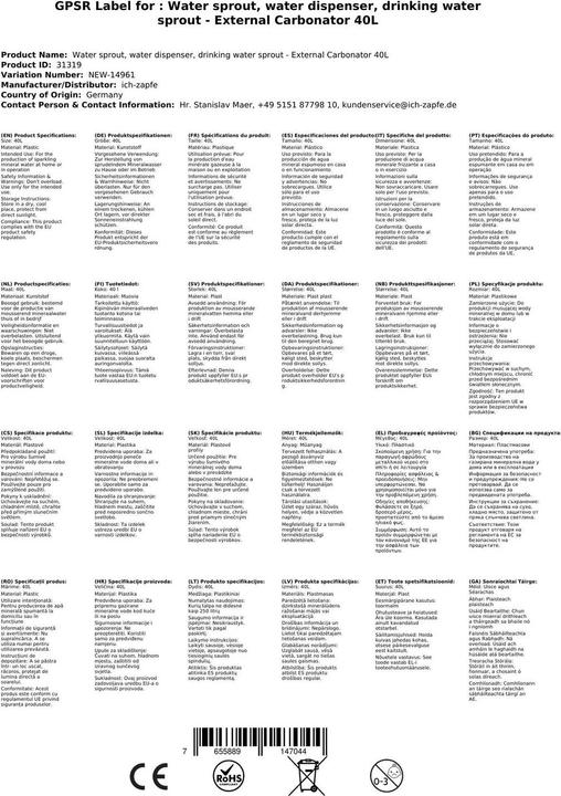 Actual product image Ich-zapfe Wassersprudler