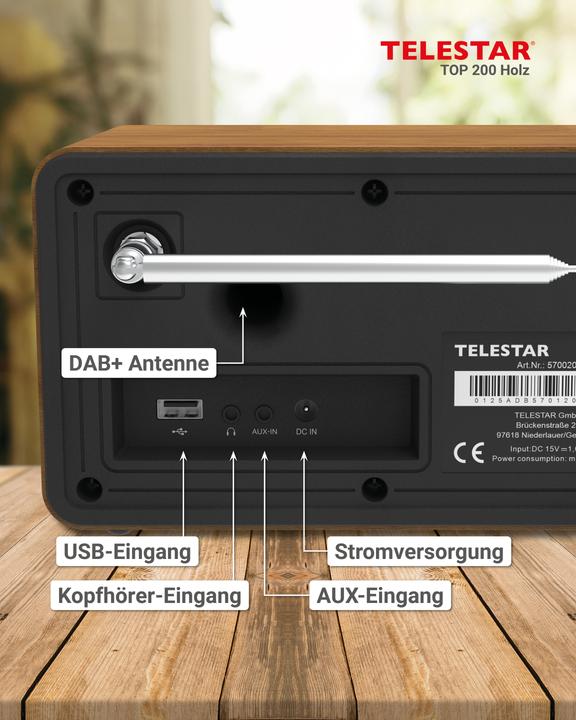 Produktbild Telestar Top 200 (Internetradio, DAB+, FM, Bluetooth, WLAN)