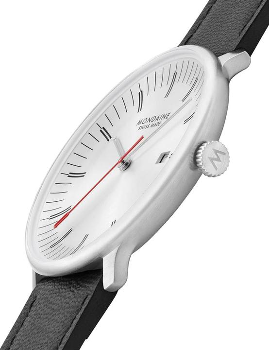 Produktbild Mondaine MLE.41210.LBV Herrenuhr Doppio 41mm (Analoguhr, Swiss Made, 41 mm)