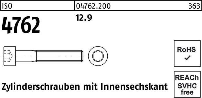 Produktbild Zylinderschraube ISO 4762 m.Innensechskant M 6 x 95 12.9 (100 Schrauben pro Stück)