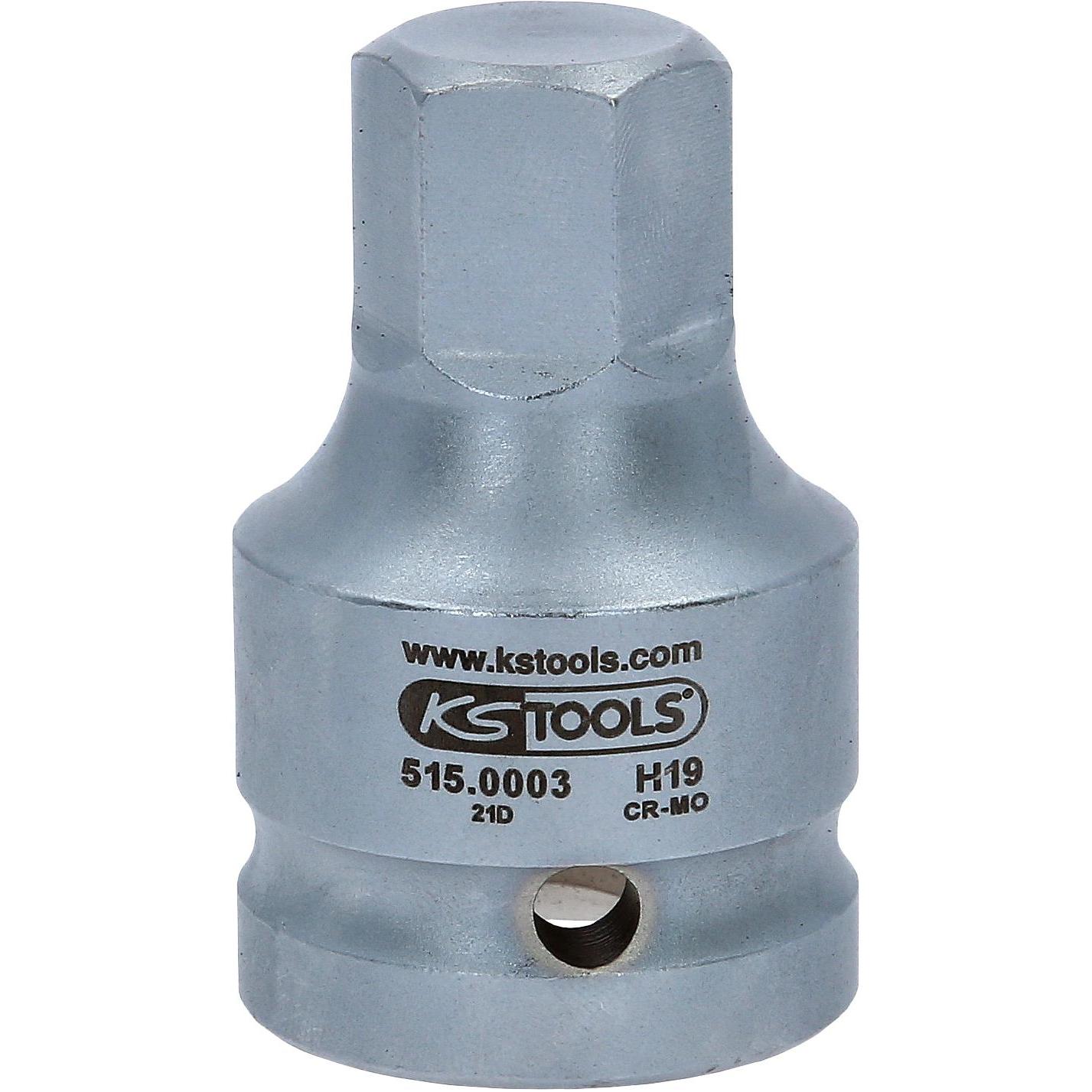 Thumbnail - KS Tools, Steckschlüssel + Stecknuss, 3/4" Kraft-Bit-Stecknuss Innensechskant (19 mm)