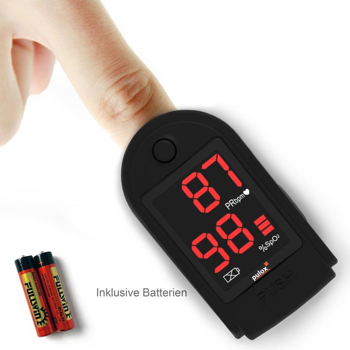 Actual product image Pulox Pulse oximeter PO-100 Solo in black
