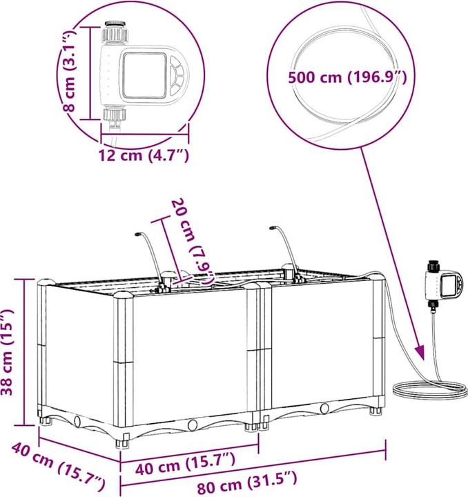 Produktbild vidaXL Garten-Pflanzgefäss