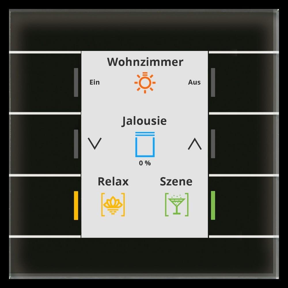 MDT, Lichtschalter + Storenschalter, BE-GT20S.02S KNX Glastaster II Smart