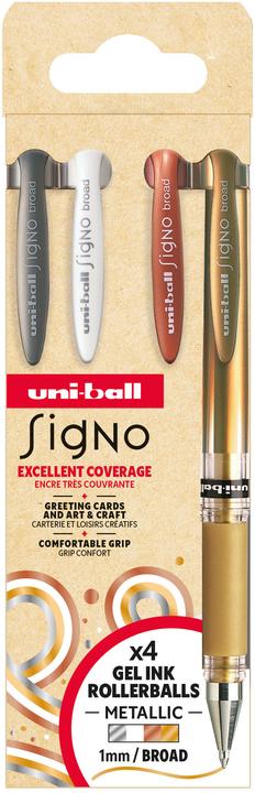 Produktbild Uni-ball - SIGNO BROAD - Gelroller (Weiss, Silber, Bronze, Gold, 4 x)