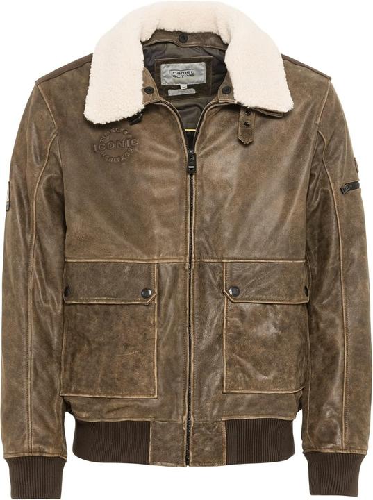Actual product image Camel Active Leather Jacket with Detachable Collar (110)