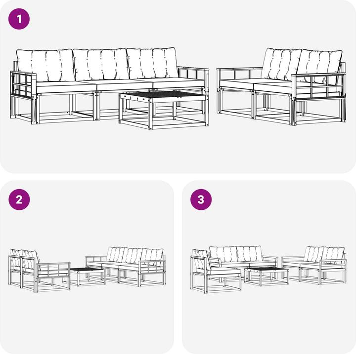 Produktbild vidaXL Outdoor-Sofa