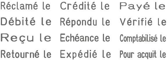 Valeurs nutritives et ingrédients Trodat Tampon mot et date