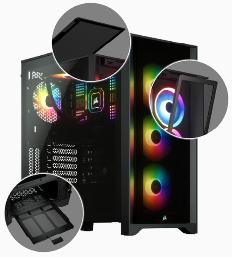 Immagine prodotto Corsair iCUE 4000X (ATX, mATX, Mini-ITX, E-ATX)