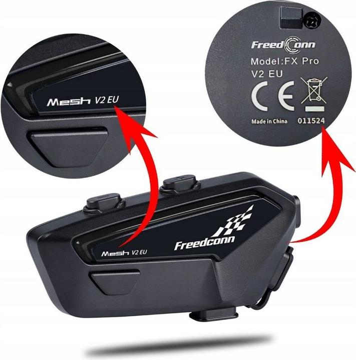 Productafbeelding FreedConn Interkom motocyklowy FreenConn FX Pro V2 EU MESH