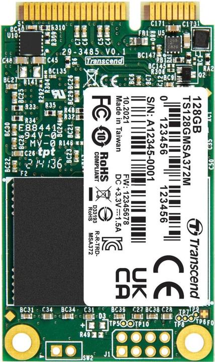 Actual product image Transcend MSA372M (128 GB, mSATA)