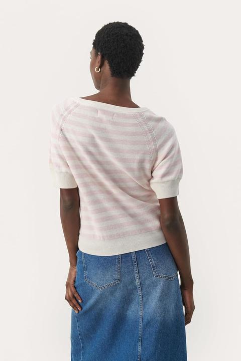 Produktbild Part Two GlenniePW Pullover voor dames, regular fit met 1/2 mouwen, Potpourri Str5ipe, M (M)