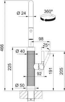 Productafbeelding Franke Passend Mythos Meesterwerk Inox Anthrazi