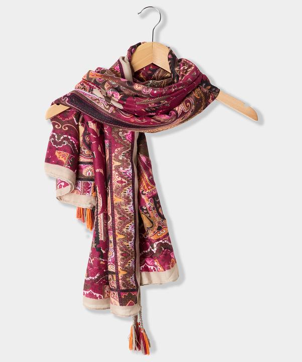 Produktbild Joe Browns Bold Patterned Square Scarf with Tassels (One Size)