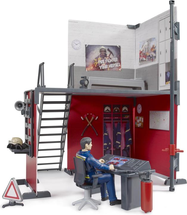 Produktbild Bruder bworld Feuerwehrstation m. Feuerwehrmann