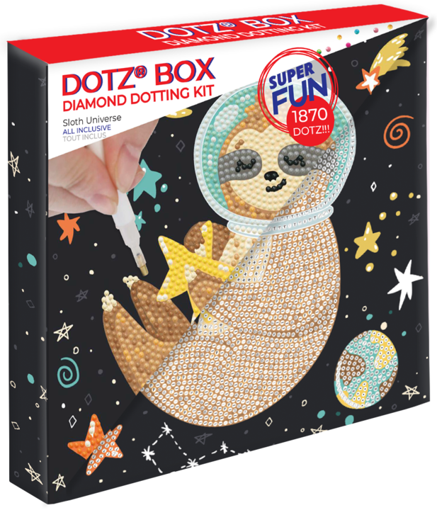 Actual product image Diamond Dotz Box Sloth Astronaut