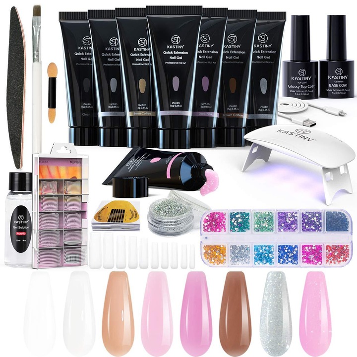 Kastiny Nagelverlängerung Kit (Set, Multicolor)