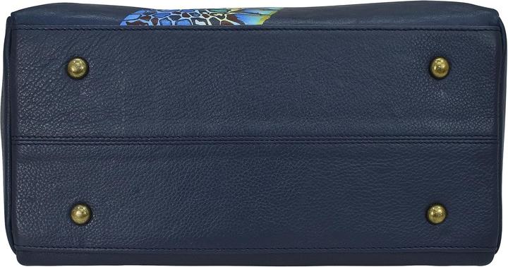 Actual product image Anna Handpainted Genuine Leather Shoulder Bag