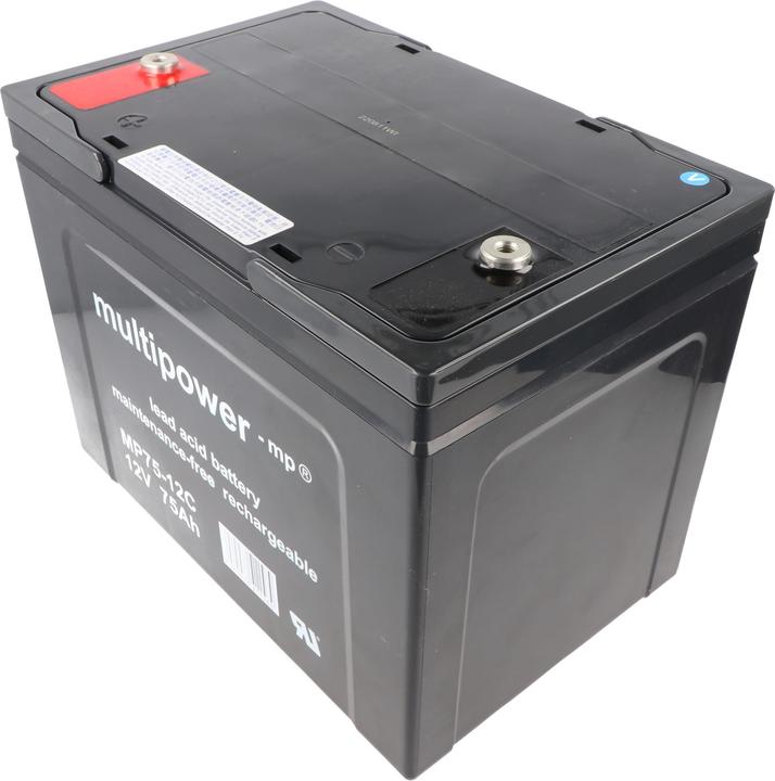 Actual product image Multipower MP75-12C Akku Blei PB 12Volt 75Ah (12 V, 75 Ah)
